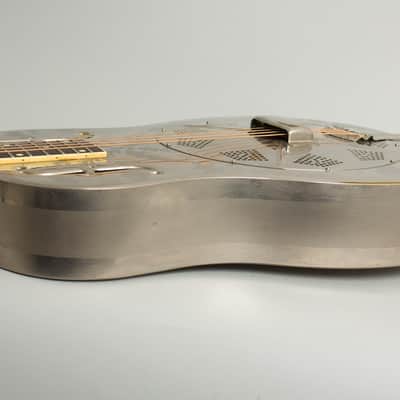 National  Style 0 Replicon Resophonic Guitar (2008), ser. #13863, original black hard shell case. image 14