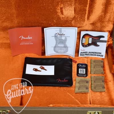 Mint Fender James Jamerson 1962 Precision Bass - 3-Tone Sunburst with Hardshell Case image 15