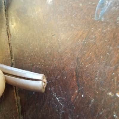 Victor one (1) 117V Power Cord Electric Cable cut V-M Voice of Music Vintage non-polarized brown, grey 1940s-1960s image 9