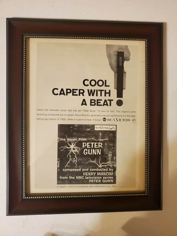 1959 RCA Records Promotional Ad Framed Henry Mancini Peter Gunn Original image 1