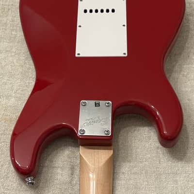 2014 Squier Bullet Stratocaster Red Rosewood Fretboard Maple Neck No Skunk Stripe / 8 Screw Pickguard image 13