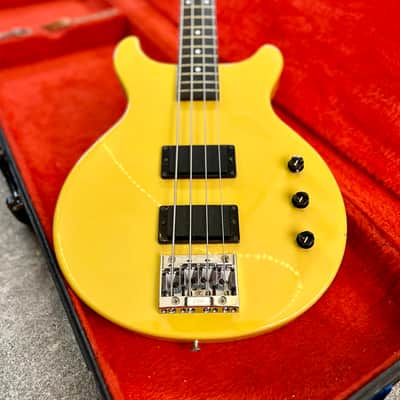 Greco TVB-65 Les Paul double cut EB-0 bass c 1989 - TV Yellow original vintage MIJ Japan image 17