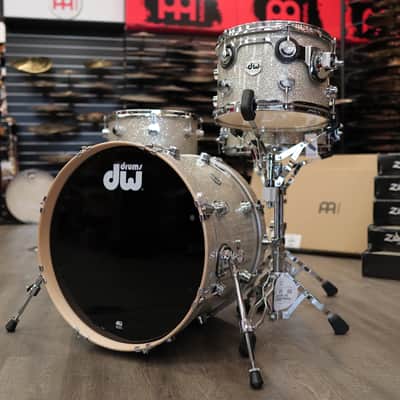DW Collector's Series "333" Maple 4-Piece Shell Pack 20/12/14 w/ 5.5x14" Snare Drum (Broken Glass w/ Chrome Hardware) image 3