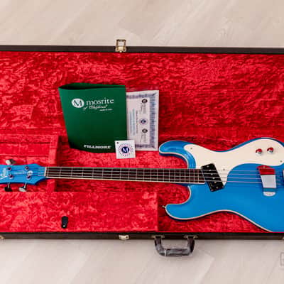2006 Mosrite USA Custom Shop Ventures Model Bass 1963 Vintage Reissue California Blue w/ Case, COA image 21