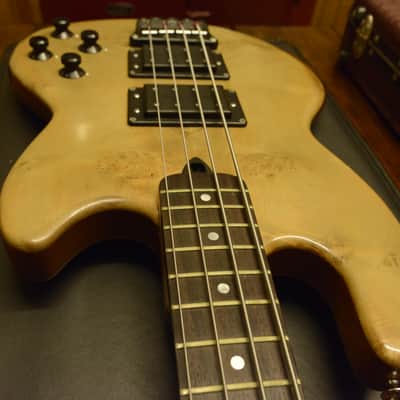 RARE 1985 Vintage Wal Mk1 MkI Custom UK British Bass Natural Canadian Maple Burl, Brazilian Mahogany image 12