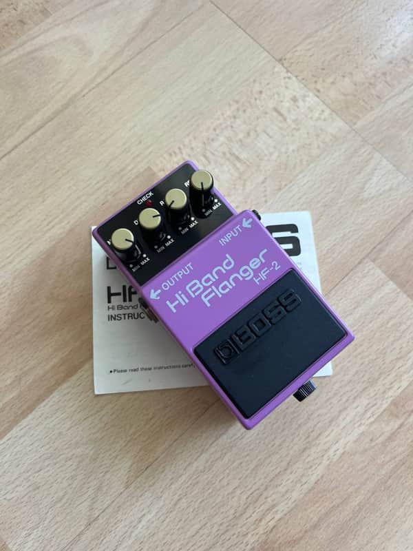 Boss HF-2 Hi Band Flanger (Green Label) 1985 - 1989 - Pink image 1