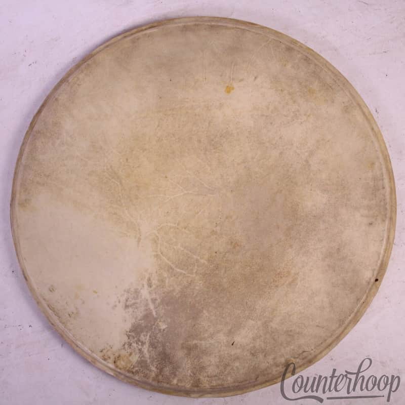 Rogers 14"Calf Skin Snare Drum/Floor Tom Drum Head Batter Eagle Badge Vintage50s image 1