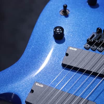 Jackson X Series Soloist Arch Top SLAT7 MS Metallic Blue Electric Guitar w/Bag image 13