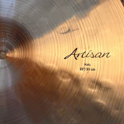 RARE Sabian ARTISAN 15” Hihats 1028 1530 g DARK + CRISP PERFECT SHAPE! Amazing! Don’t Pay $1000 image 6