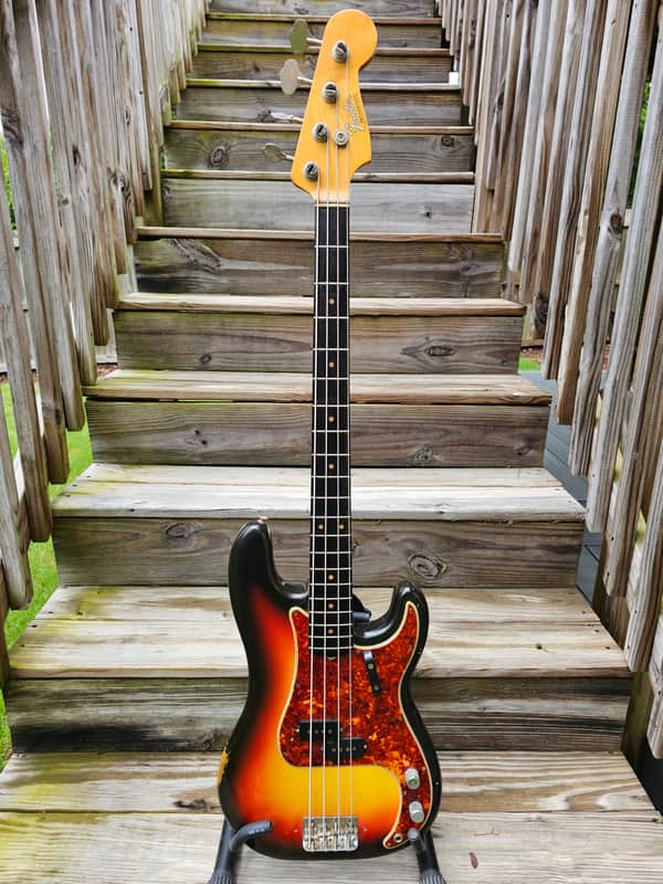 1965 Fender Precision Bass Electric Guitar 100% Original image 1