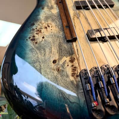 Ibanez SRAS7-CBS Bass Workshop Hybrid Fretless Soundgear 2023 - Present - Cosmic Blue Starburst image 5