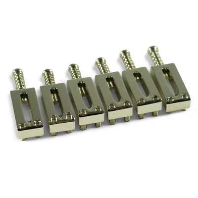 Kluson Contemporary Brass Saddle Set For Fender Telecaster Nickel