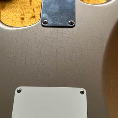 2014 Fender Custom Shop 1964 Stratocaster Shoreline Gold Flamed Maple Neck Closet Classic image 12