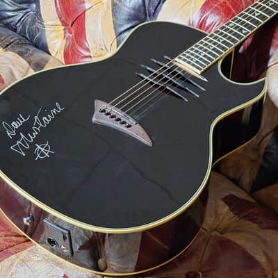 DAVE MUSTAINE's Artist Owned Dean Mako Florentine Acoustic Guitar NAMM, MEGADETH Endgame Album Recorded, Vevo Unplugged Concert Tour Played - Signed image 18