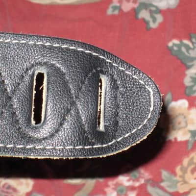new (NO tags) Perri’s Leathers Ltd BM2-BLK 2" Soft Italian Premium Leather Black / Suede Tan (natural) Guitar Strap - main side is Black Leather / backing is Tan (natural) Suede [strap can be reversed] - adjustable length of 37" to about 50" image 20