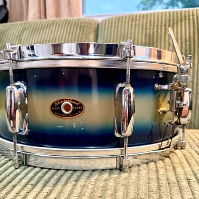 Vintage 1958 Slingerland Radio King Student Model 5.5x14 8-Lug Snare — Blue/Silver Duco — Dated Shell, New Evans Heads (Video Demo) image 1