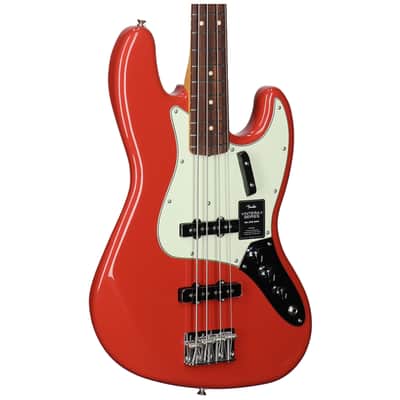 Fender Vintera II '60s Jazz Electric Bass, Rosewood Fingerboard (with Gig Bag), Fiesta Red image 1