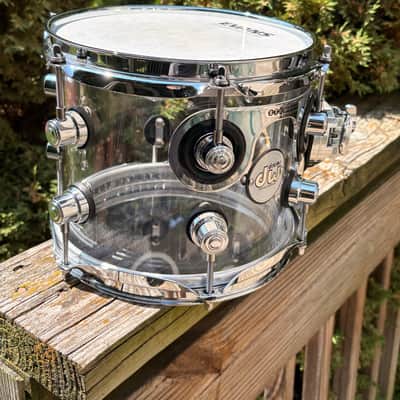 DW Design Series Acrylic 7x8" Rack Tom 2015 - Present - Clear Acrylic image 3