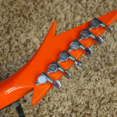 Video! 1980s Hondo H-1 Death Dagger Neon Orange Refinish w/ Original Hardshell Case image 15