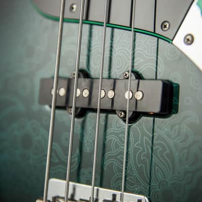Fender Jazz Bass CUSTOM 1994 Green Paisley image 10
