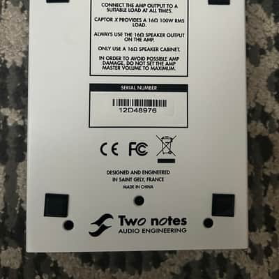 Two Notes Torpedo Captor X 16ohm Stereo Reactive Load Box / Attenuator 2020 - White image 4
