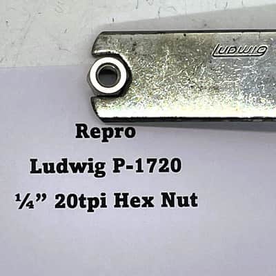 Reproduction Ludwig P-1720 High Profile 1/4" 20tpi Hex Nuts for P-1216A Mounts (65-68) image 4