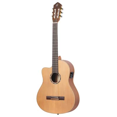 Ortega RCE131SN-L Family Series Pro Solid Cedar Top Mahogany Neck Cutaway Nylon 6-String Classical Acoustic-Electric Guitar w/Gig Bag For Left Hand Player image 2
