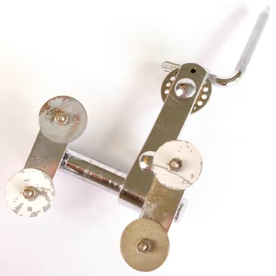 Ludwig Bass Drum Rail Mount Vintage 60s 4hole Tom L-Arm Super Classic Chrome USA image 5