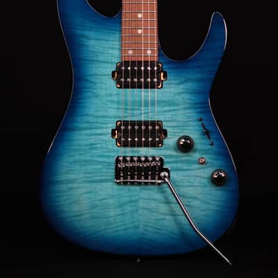 Ibanez AZ24S1F Flame Top Electric, Transparent Turquiose Burst image 1