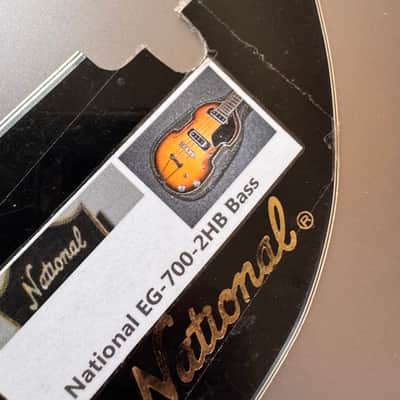 National EG-700-2HB Bass pickguard 1960s - Black image 2