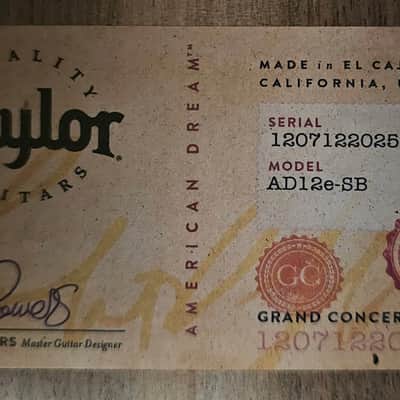 Taylor AD12e American Dream 2022 - Tobacco Sunburst imagen 12