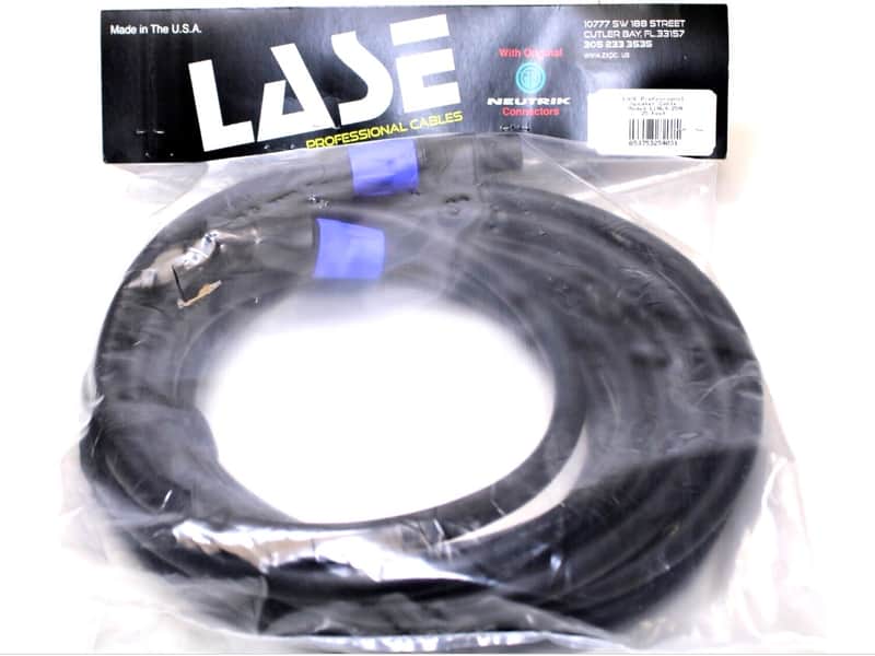 LASE 25 Ft SpeakOn Speaker Cable w/ NEUTRIK NL4FC 12ga 4 Conductor Pure Copper image 1