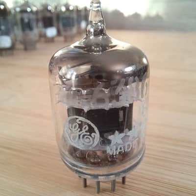 Extremely rare US made NOS GE General Electric 6386 BLACK PLATE SQUARE GETTER TRIPLE MICA 5 STARS white label version ! for FAIRCHILD 660 670, Gates, Collins, STA level etc image 2