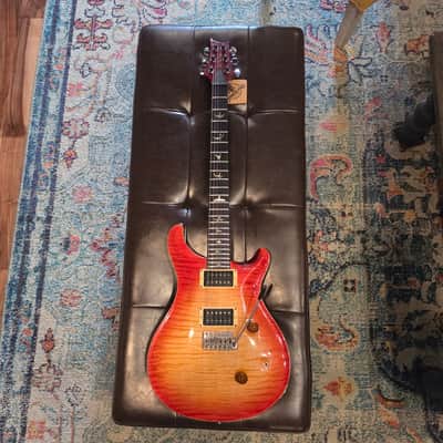 1986 PRS Custom 24 - Birds, Flame Top, Cherry Burst - w/ Case image 7