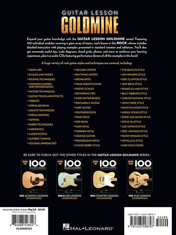 100 Rock Lessons Guitar Lesson Goldmine Series image 1