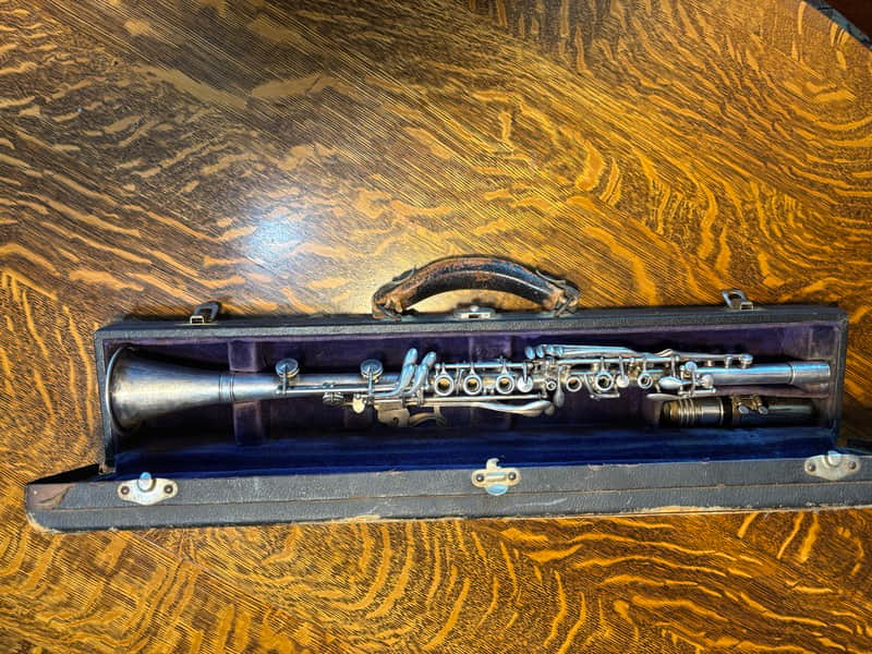Vintage 1928 “The Elkhart” Metal Clarinet Rare Model - Restored, Ready to Play! image 1