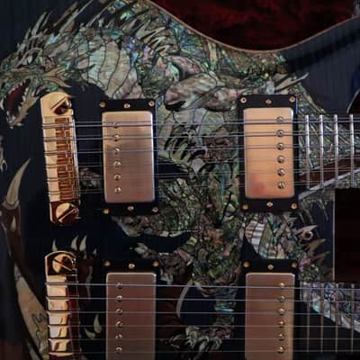 PRS Paul Reed Smith 20th Anniversary Dragon Doubleneck Whale Blue image 17