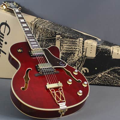 Epiphone Joe Pass Emperor II Pro Archtop Hollowbody Electric Guitar Wine Red image 1