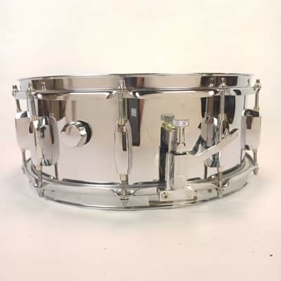 Pearl 5.5x14"Steel Shell Snare Drum 10Lug Vintage 90s +Muffler Throw-Off/Butt SS image 6