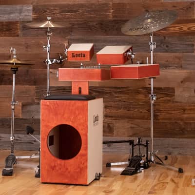 LOOTA PERFORMER 5 PIECE DRUM KIT, WILD CHERRY, WITH RIGHT FOOT PEDAL image 7