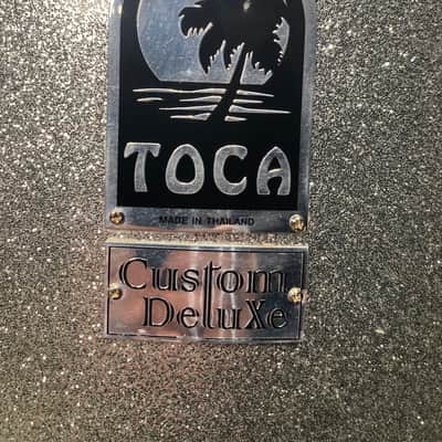 Toca - Custom Deluxe Fiberglass Conga and Tumba - Silver Sparkle image 8