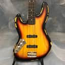 Vintage LV74MRJP Icon Series Lefty Fretless Jbass 2017 Distressed sunburst