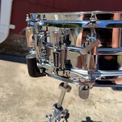 Ludwig No. 400 Supraphonic 5x14" Pointed Blue/Olive Badge 1969 - 1979 image 5