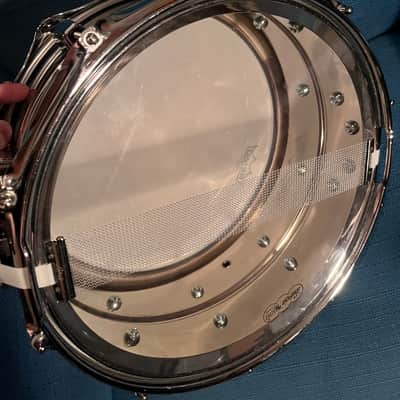 Ludwig LM402 Supraphonic 6.5x14" 10-Lug Aluminum Snare Drum 1985 - Present - Chrome-Plated image 3