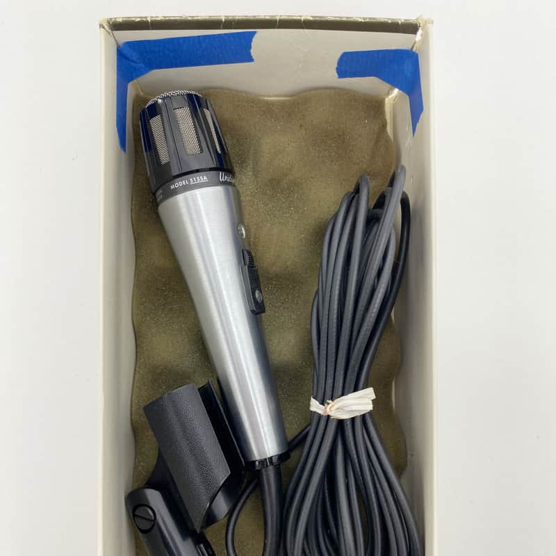 Shure 515SA Unidyne B Dynamic Microphone – Vintage High-Z Mic w/ Attached Cable & Clip image 1