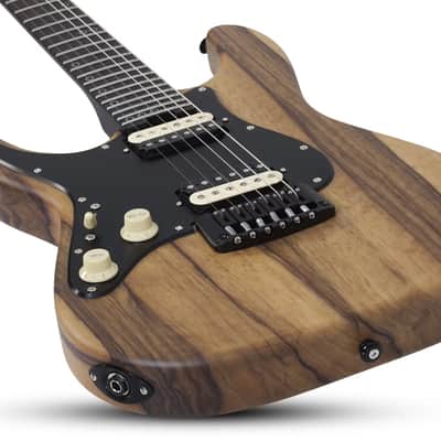 Schecter Sun Valley Super Shredder Exotic HT Black Limba LH Natural Satin image 2