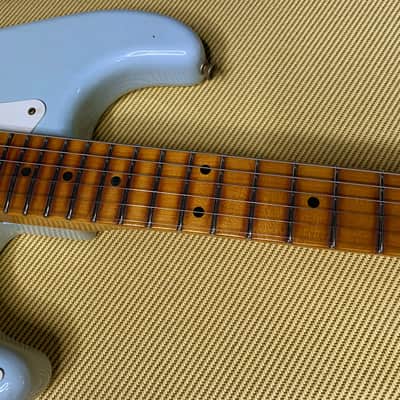 Fender Custom Shop 1957 Stratocaster Journeyman Relic - Aged Sonic Blue - 7.8lbs - Authorized Dealer - OPEN BOX - SAVE BIG! G06385 image 8