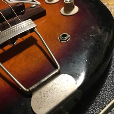 Vintage 1960 Airline Pocket Bass Sunburst image 3