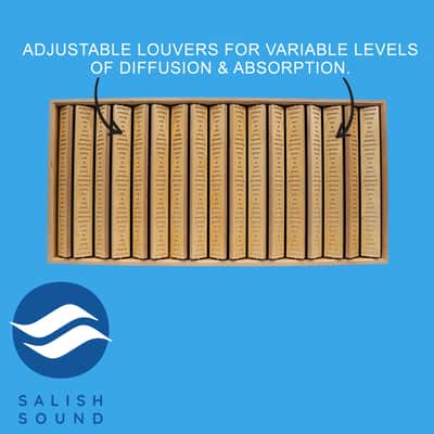 Acoustic Treatment Panel (46.5”x22.5”) Configurable Multimode Absorber Diffuser Reflector (OmniWave 244ADR) image 3