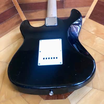 100% Original Vintage Spectrum Stratocaster Style Black Electric Guitar image 13